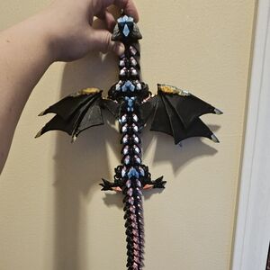 3D printed winged crystal dragon